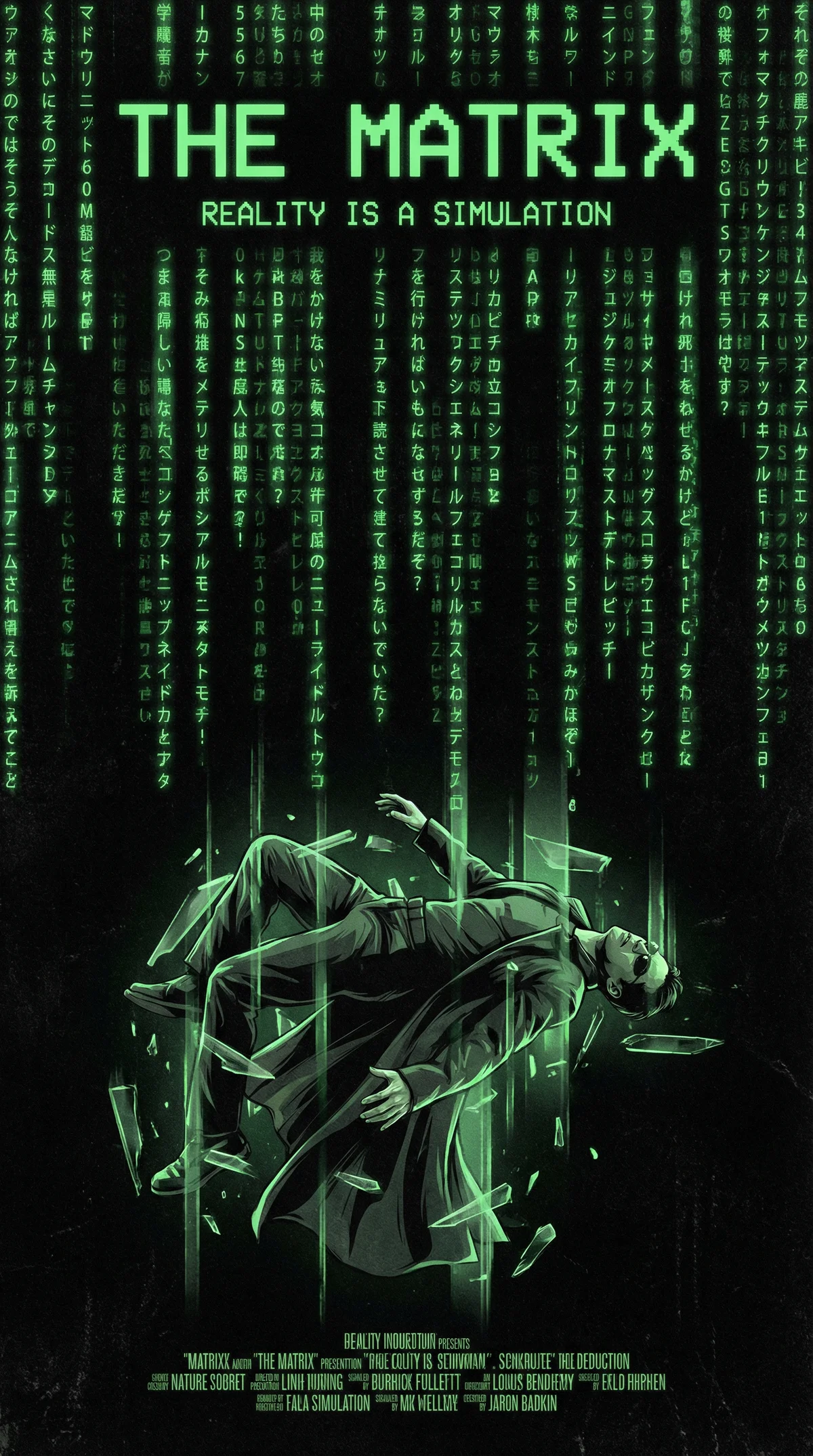 黑客帝国经典电影背景图